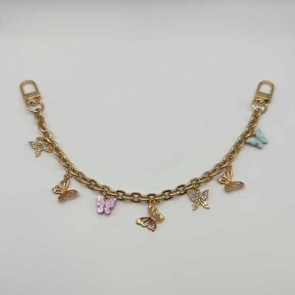 Gold Butterfly Charm Bracelet - Picture 2 of 3